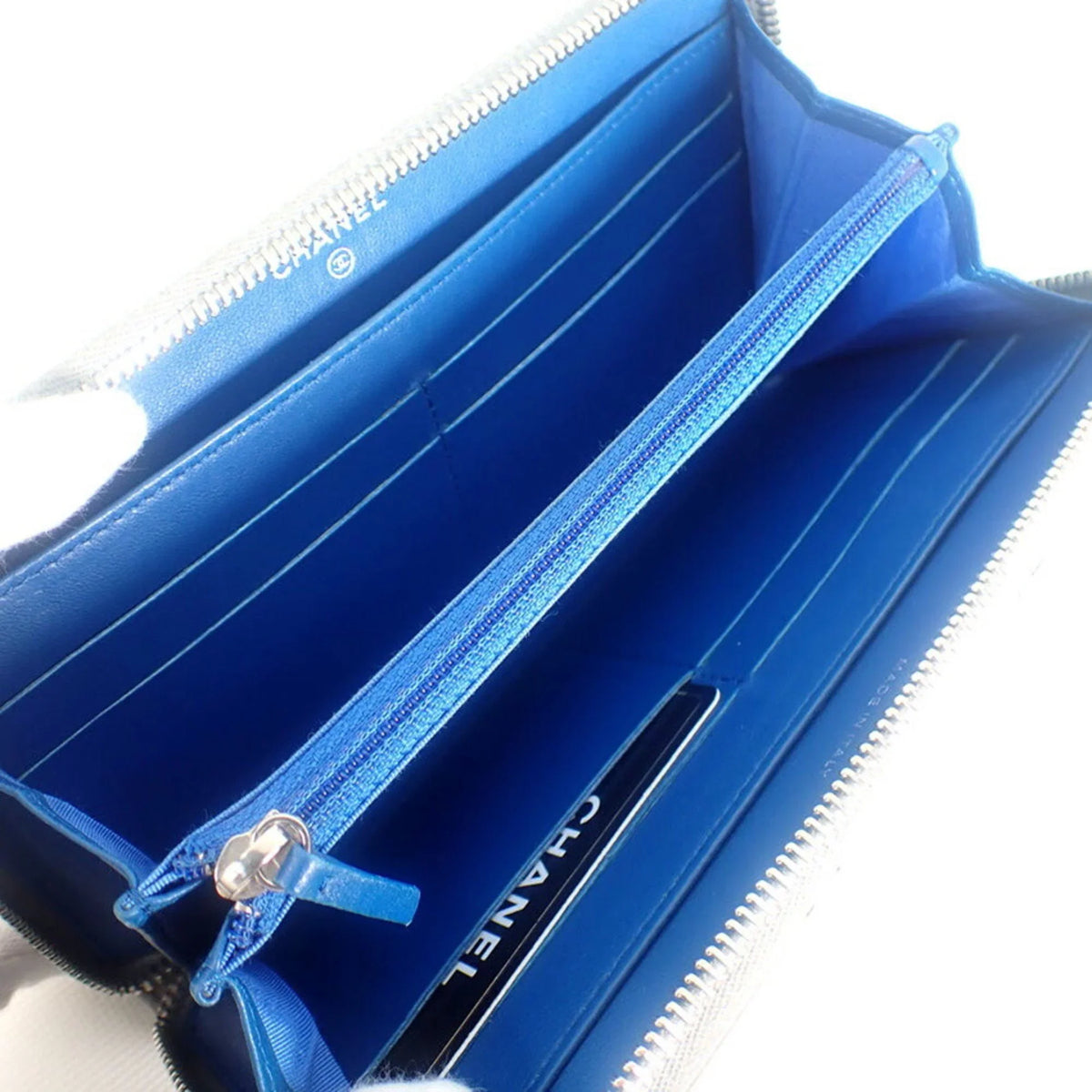 mark trendy (Good) computer Chanel matelasse board long CHANEL Cambon Pre-Owned circuit here wallet pattern