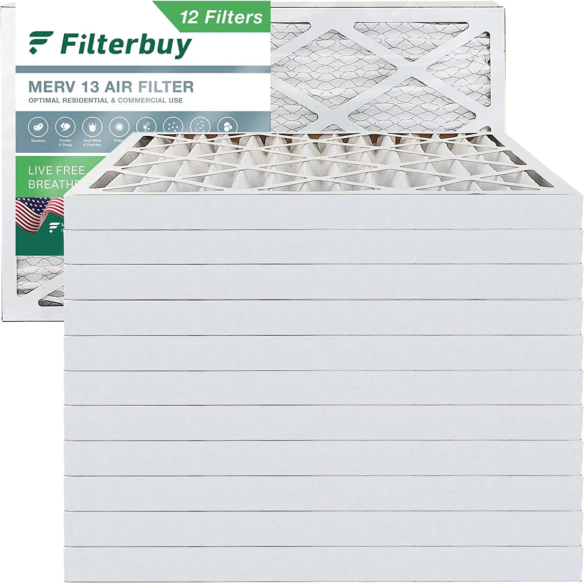 20x32x2 (12-Pack) HVAC Filters AC MERV Air Pleated 13 Furnace Filterbuy