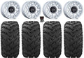 30" 14" Si Tires Chamber Kawasaki FXT Wheels Pro Mule Reptile Rhino Black