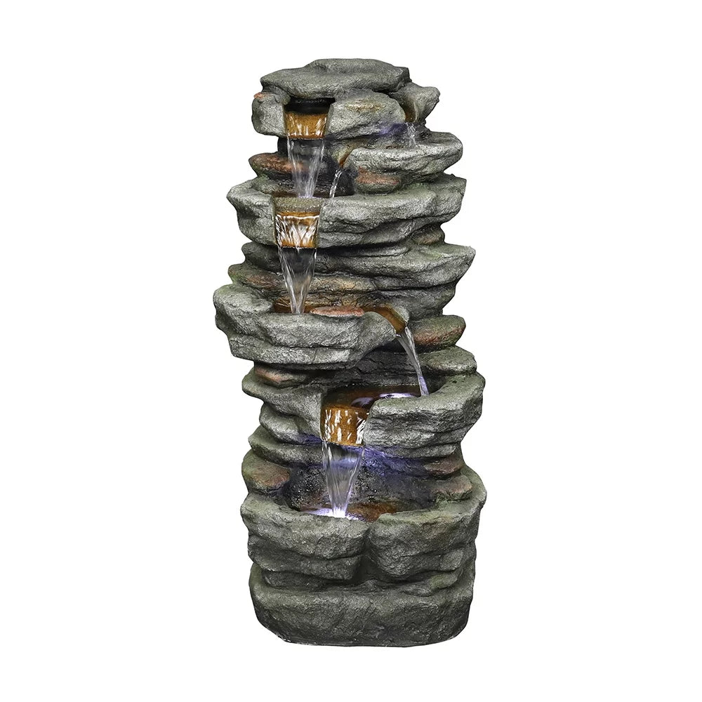new with Lights Water Led 32.6inches Fountain Rock
