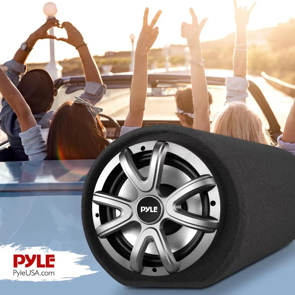 High Audio Car Power Carpeted System Pyle10-Inch Enclosure 500-Watt Speaker Sub trendy Subwoofer Bass Tube