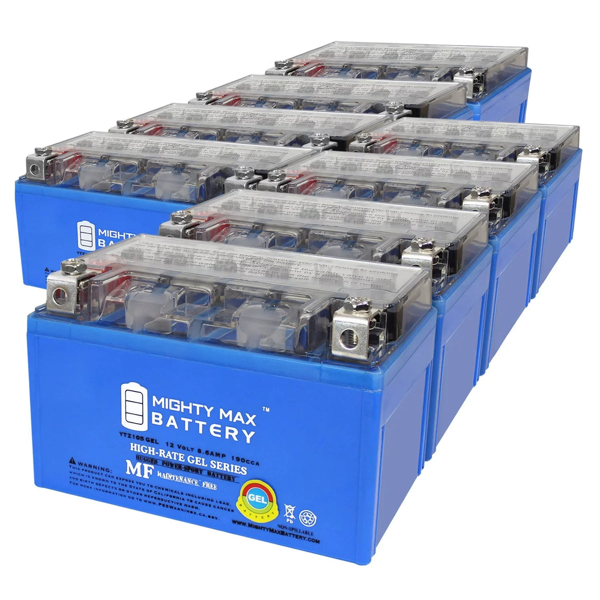 8.6AH Pack Battery - 8 Suzuki 12V GSX-R1000 1000 with GEL YTZ10SGEL Replacement compatible 00-17