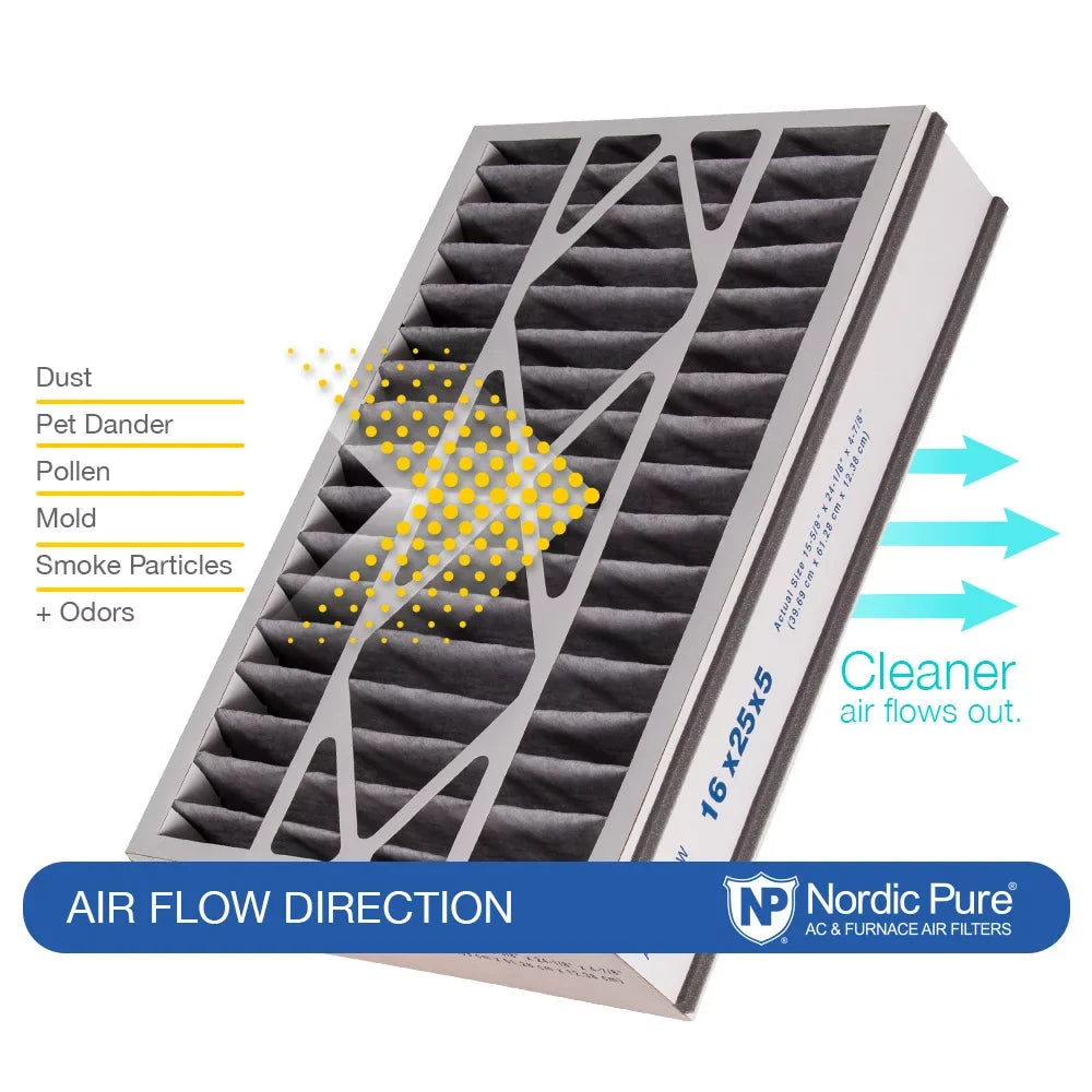 Air MERV Pack 10 Carbon AC (4 4 16x25x5 Filter Plus Bear Replacement high quality 7/8)