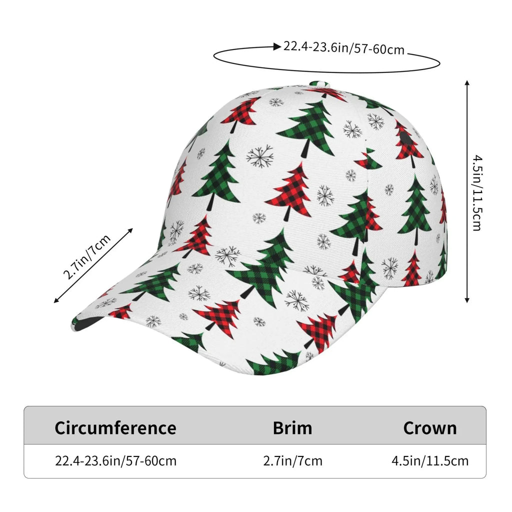 Dad All Hat(Buffalo high quality Size Christmas Cap Outdoor for Baseball Trees) Adjustable Activities and Running Plaid Balery Workouts Seasons
