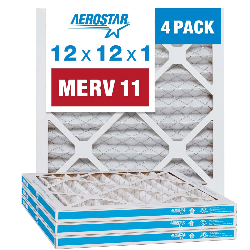 Furnace Pleated Filter, Aerostar 12x12x1 4 Filter, 11 AC Pack Air MERV Air