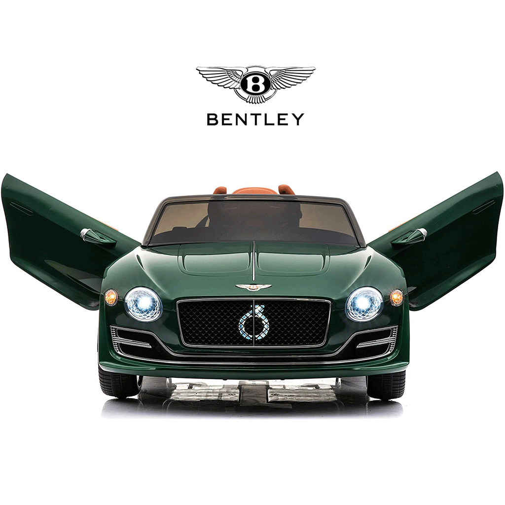 12V Control, Green Ride on Music, on Licensed for 3+, Girls Bentley Official Boys Age Car Car, Remote Ride Electric LISUEYNE with classic Car