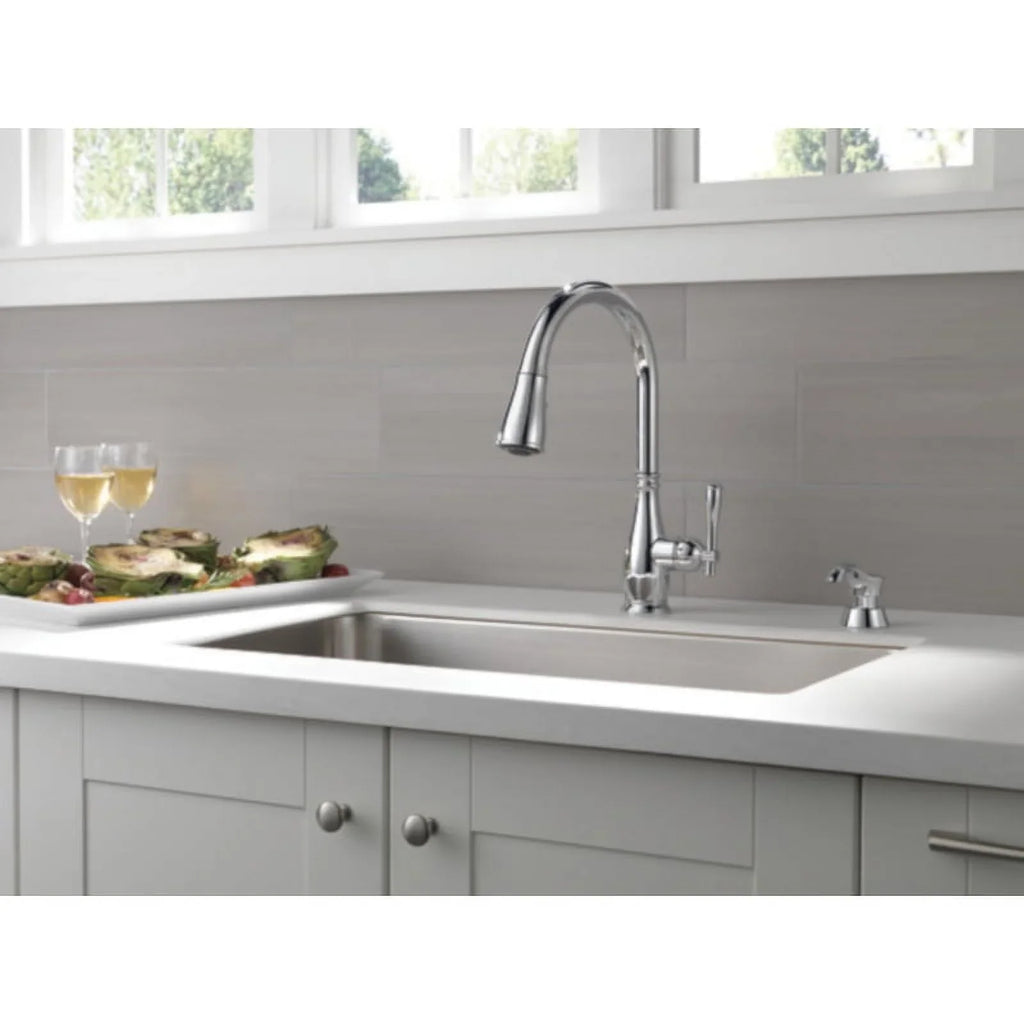 Charmaine Kitchen Handle One Chrome Delta Faucet Pulldown