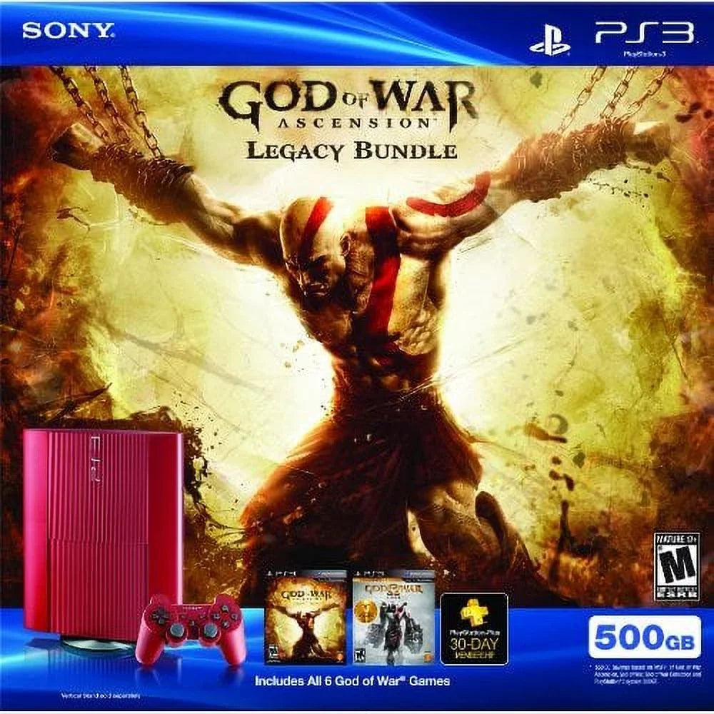 God Restored War Of Bundle Red (Refurbished) Legacy Ascension 500 GB PS3