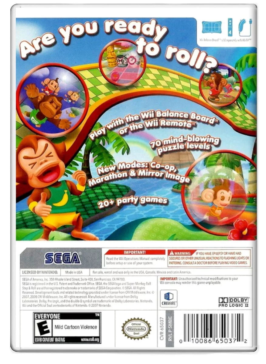 Used Ball: Wii Nintendo & special edition Super (Used) - Step Monkey Roll