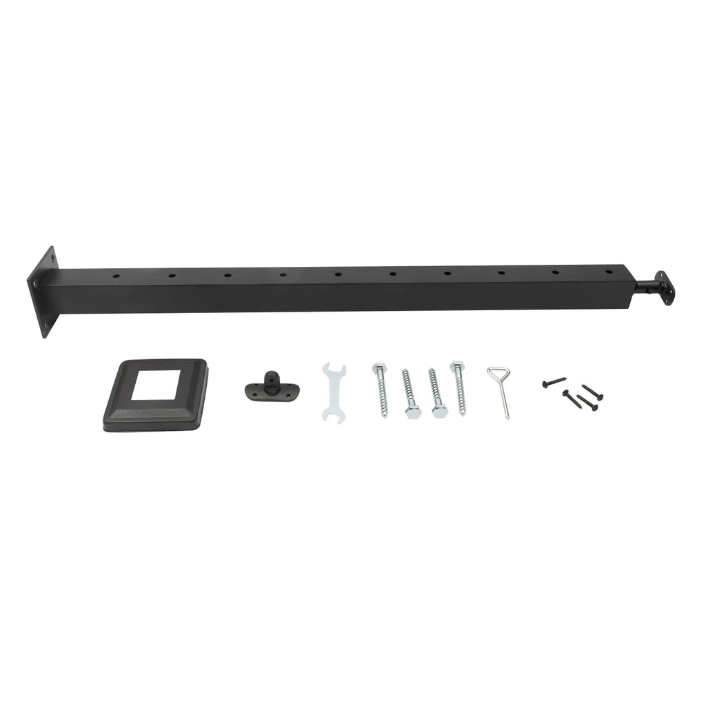 36"*2"*2" Line Steel Mount Post Black Deck Finish Level Adjustable drilled Level Level Top Wood Top Post Post Stainless Concrete Cable Railing