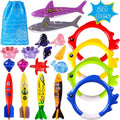 Playoza Summer Kids,Fun Swim & Gifts Boys Development Toys Girls Pool Pool Swimming Swim Bag,20 Skill Diving Storage for Toys Pack Learning Games Dive with Underwater Swimming Diving Set, for