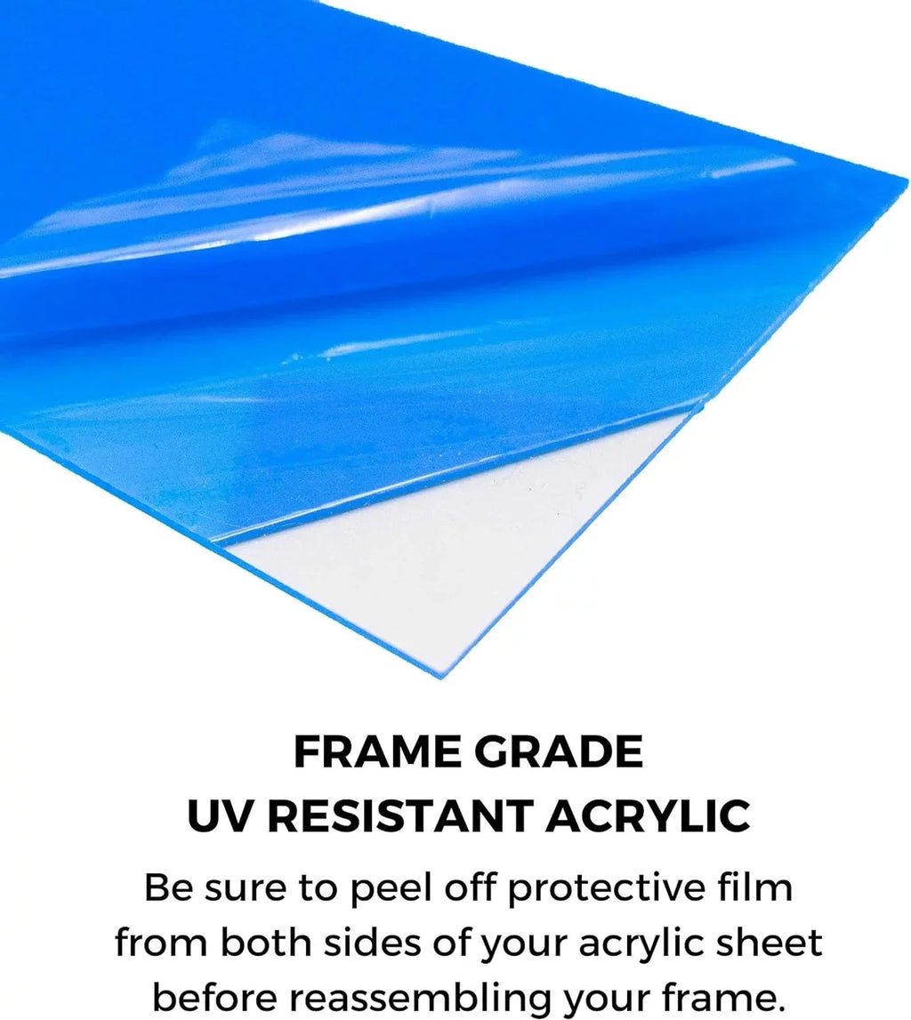 14X44 Frame Board Frame Backing And Hanging trendy Hardware Black UV Includes Acid Picture Foam Barnwood Plexiglass,