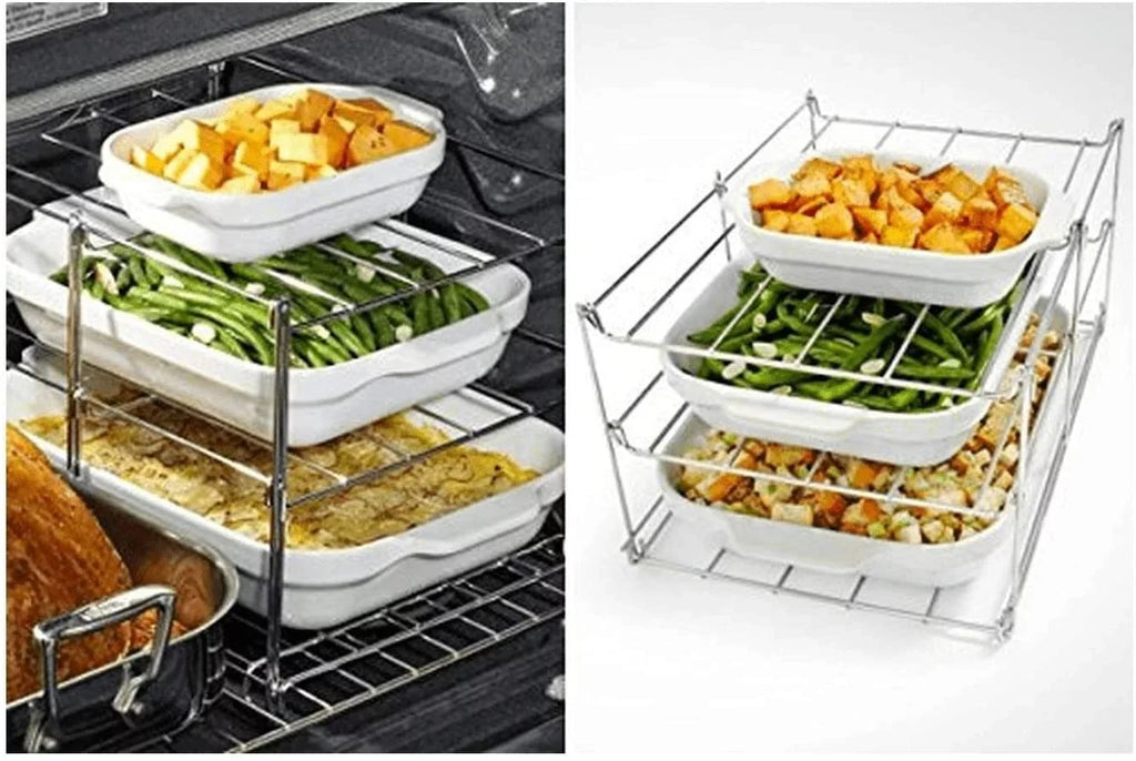 Lifter Multiple & 3-Tier Roasting Space Includes Rack Rack Oven Oven Baking | Tasks Roasting KOVOT Oven & (1) Collapsible | (1) Lifter Rack Saving Turkey new Turkey For Rack And