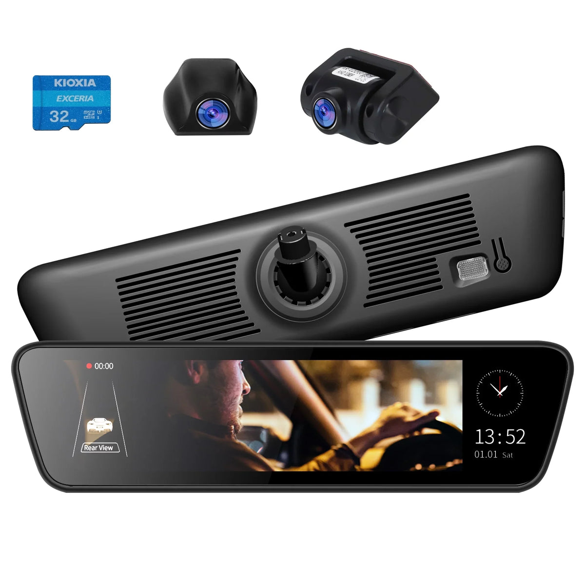 Streaming View Cameras Front inch 9.35 View Back Rear Rear Car Camera Dash HD Dual Smart 1080P Touchscreen Full Camera Mirror Truck