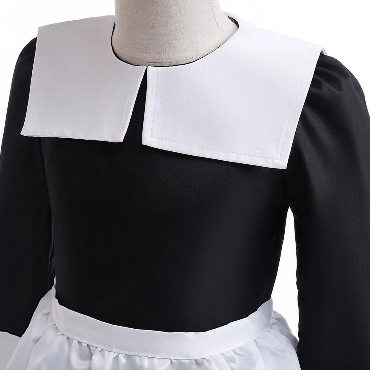 Series with Cosplay Clothes Long TV Hkiytime Wednesday Halloween Addams Wig 2022 Kids Outfit Sleeve Dress Girls Skirt Dress