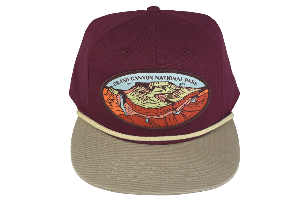 Snapback Canyon Park Provisions special edition Hat National Sendero Grand Wine/Khaki Cap