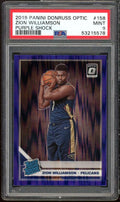 Zion Donruss 2019-20 9 Optic PSA #158 Panini Purple Card Williamson Rookie Shock