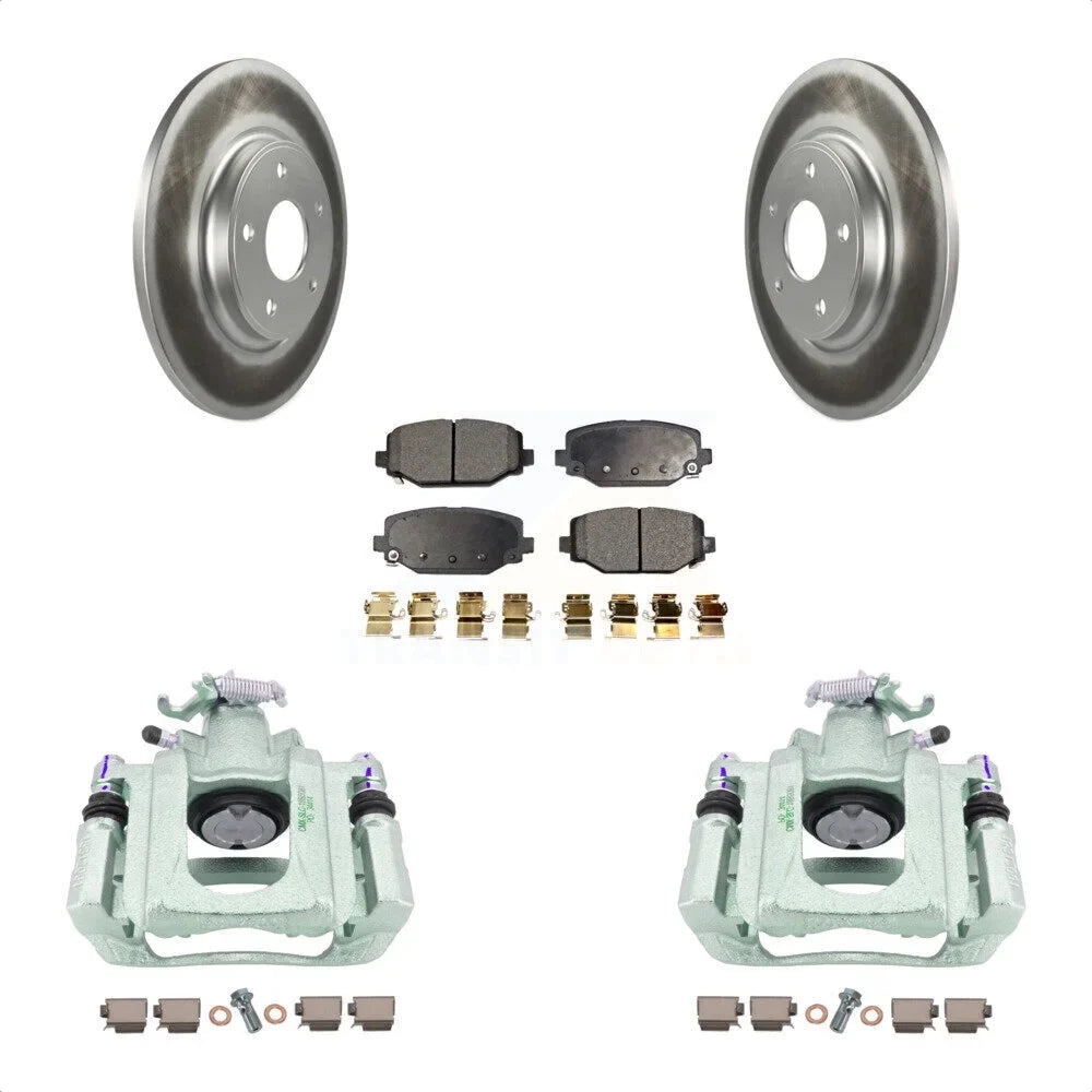 Dual C/V Transit Rotors Front Pads Rear Kit Auto KCG-100133P For 2012 With Ram And Caliper Piston Semi-Metallic Disc Brake Coated