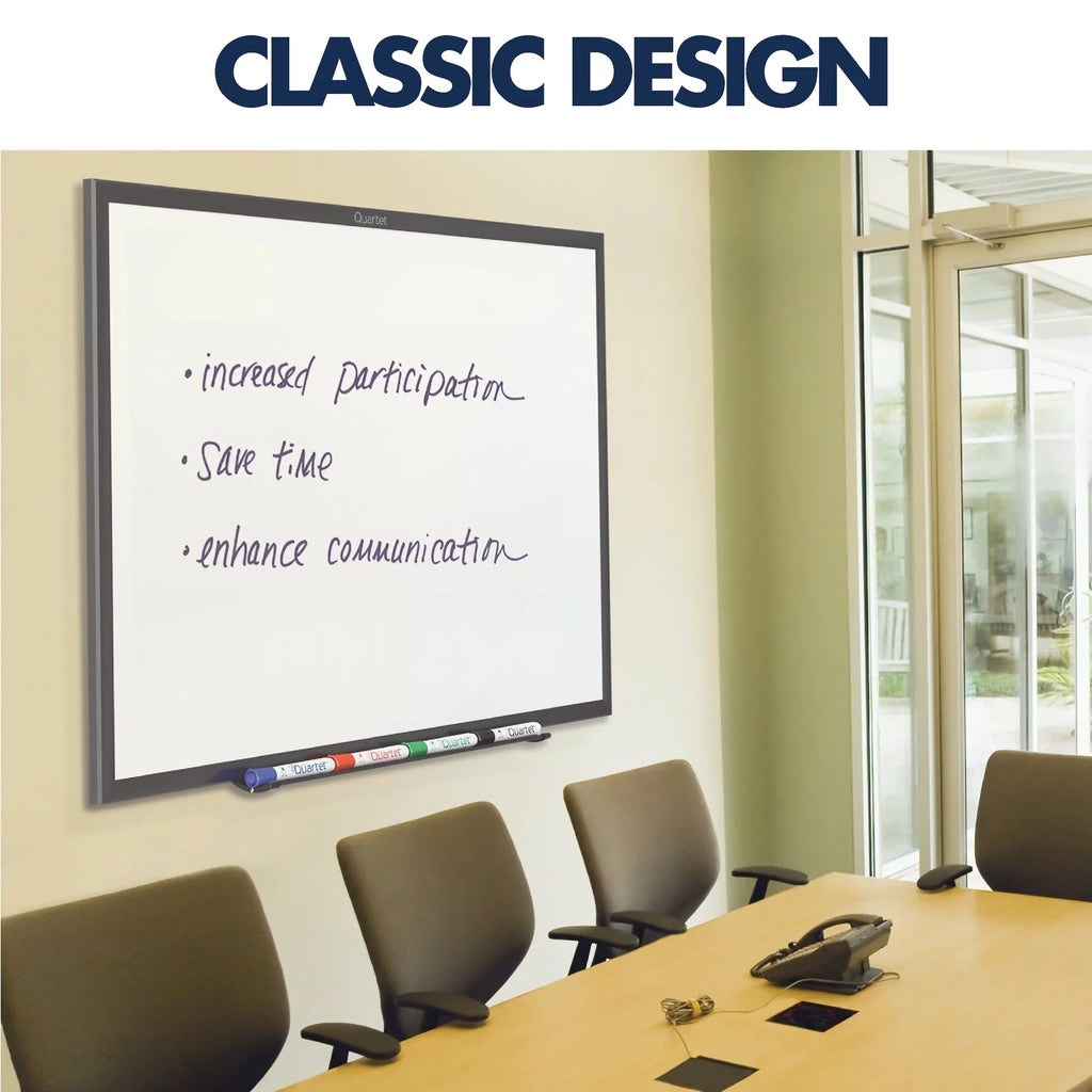 Quartet Classic Dry-Erase 4 Nano-Clean 8 x 48 trendy Black x Board Magnetic Aluminum 96