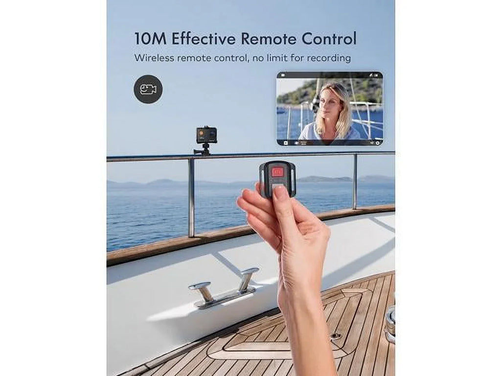Wide Remote GA100 170° Action Dual Helmet EIS, high quality 20MP Camera Accessories Mount Control, and Underwater 30FPS, WiFi 4K Waterproof Microphone Batteries with Camera, 40M Camera 2x1050mAh Angle Kit