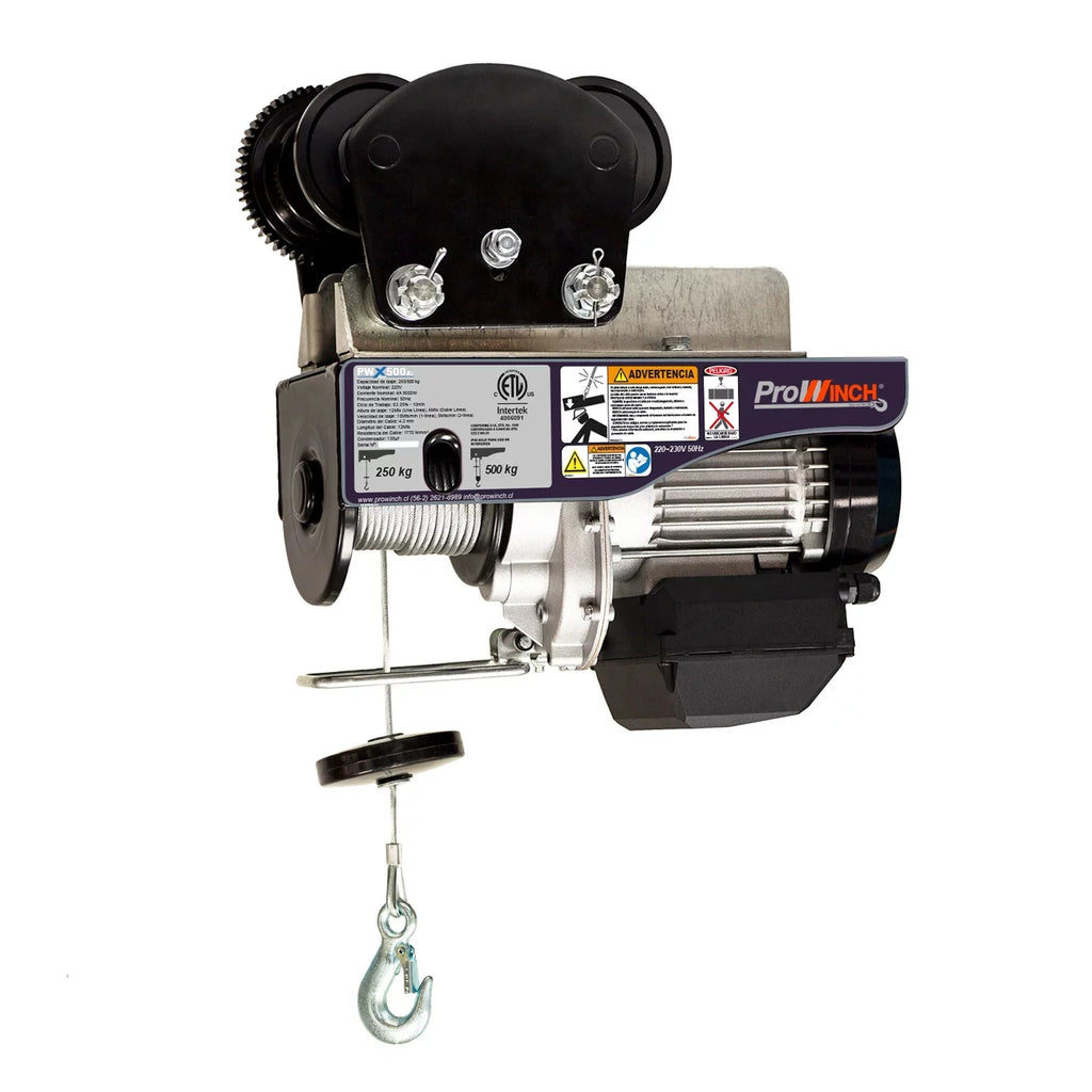 lbs. 50/60HZ lbs. 550 w/ Hoist special edition Rope / Emergency w/trolley Electric 220~240V 1100 Prowinch Stop Wireless
