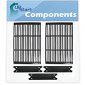 Compatible Iron 2 Plate Replacement Cooking 19" Grill Parts Shield Tent Enameled 3 Bar Cast Flame Tamer, for 810-6320-B BBQ & Flavorizer - Grates Porcelain special edition Charmglow Heat Barbeque Grid &