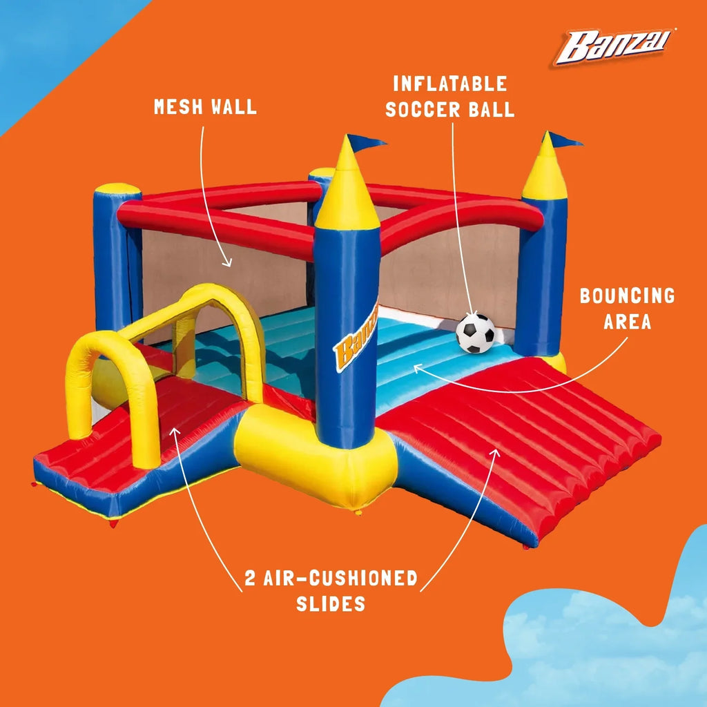 Slides 2 and Slide Complete Bounce Air House with N’ Banzai Fun Set Blower