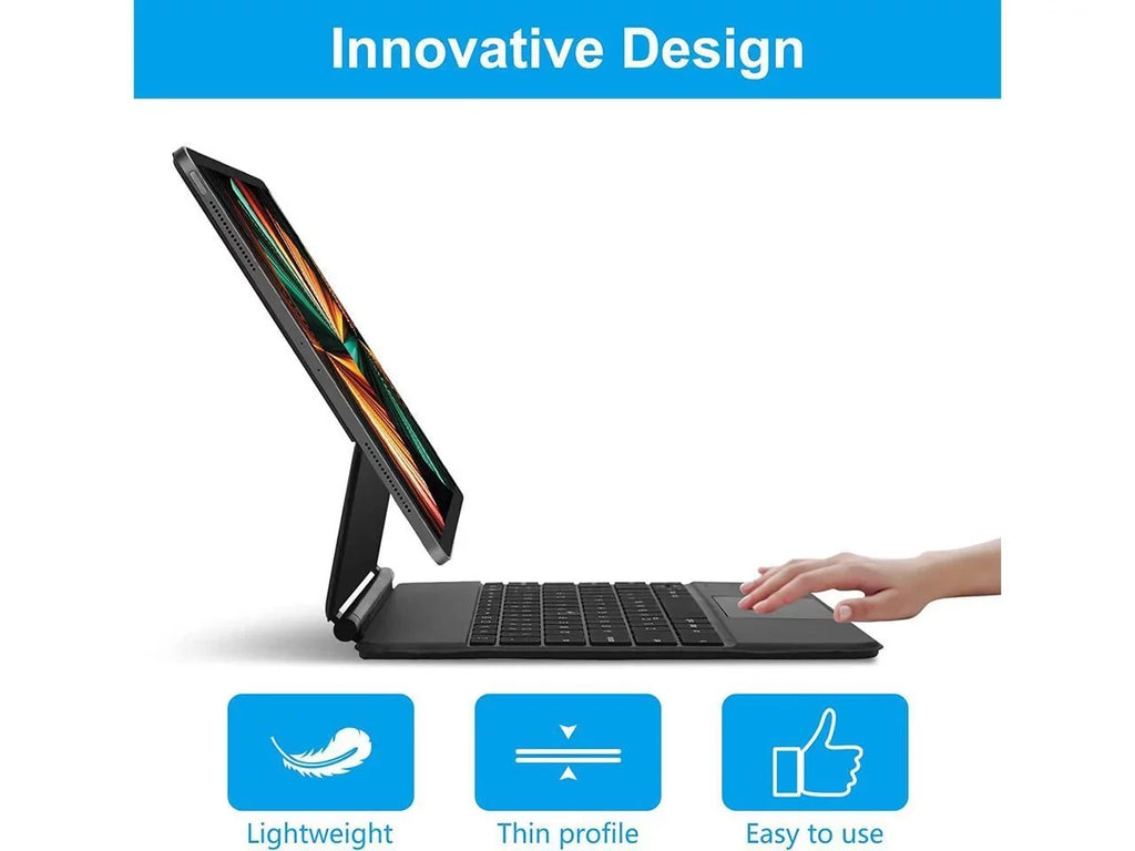 classic 2018 Gen Gen 3rd Backlit for / 4th Keyboard Trackpad 2022 Magic / Stand Cover - Smart / 12.9 6th 2020 iPad Keyboard Gen Gen 2021 5th Magnetic Pro