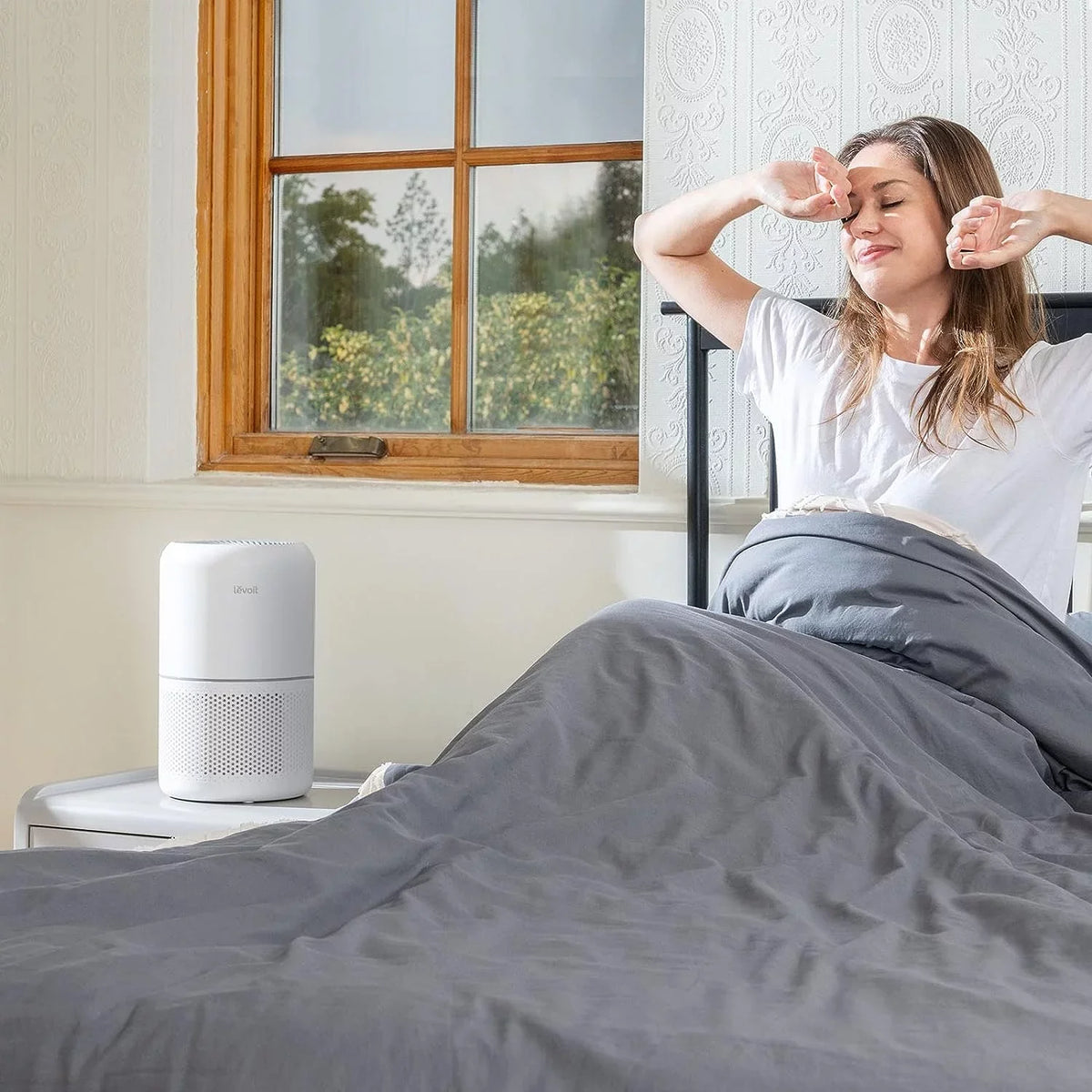 Up to 300-RAC, White for 547 Large Core ft., Rooms and sq. Allergies Purifier Levoit Asthma, Air