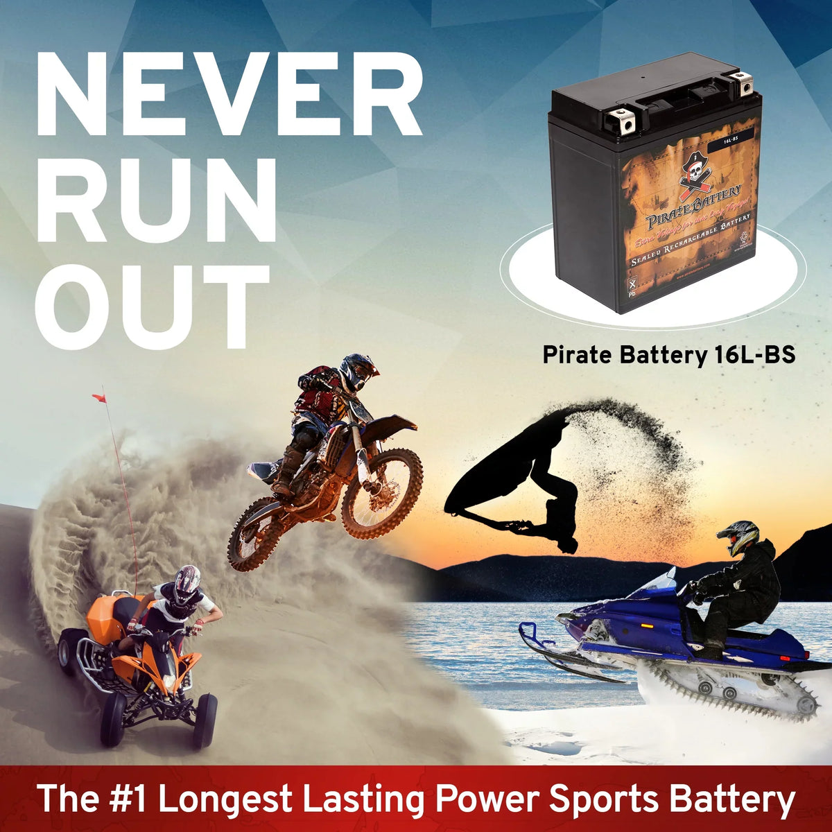 Ah, Battery for CCA) X2 1993 230 650cc YTX16L-BS Ski Pirate Kawasaki Volt,14 (16L-BS Battery Jf650 12 Jet