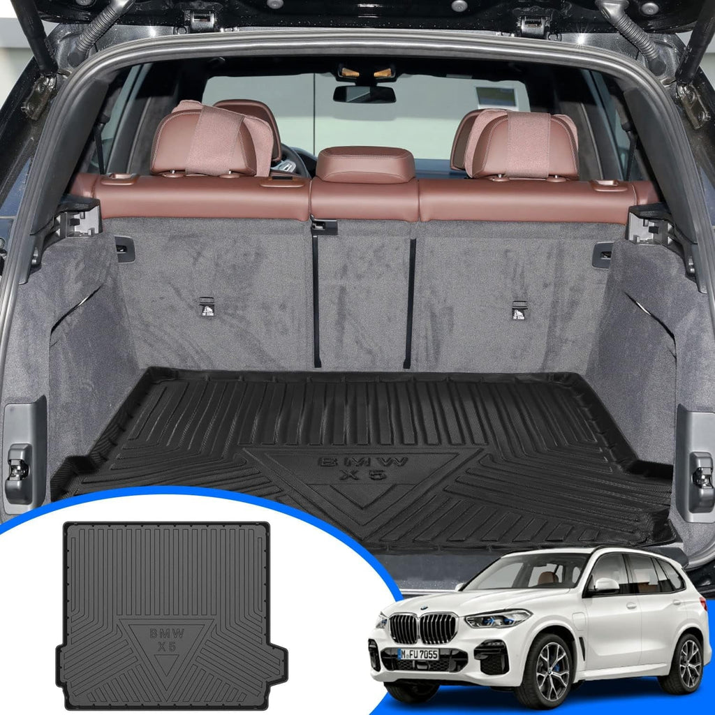 Mat Black Floor X5 2024 , 2019 Weather Accessory 2023 2021 BMW Rear 2020 All 2022 Cover Liner Cargo BMW X5 2019-2024 for fit Trunk Cargo Tray
