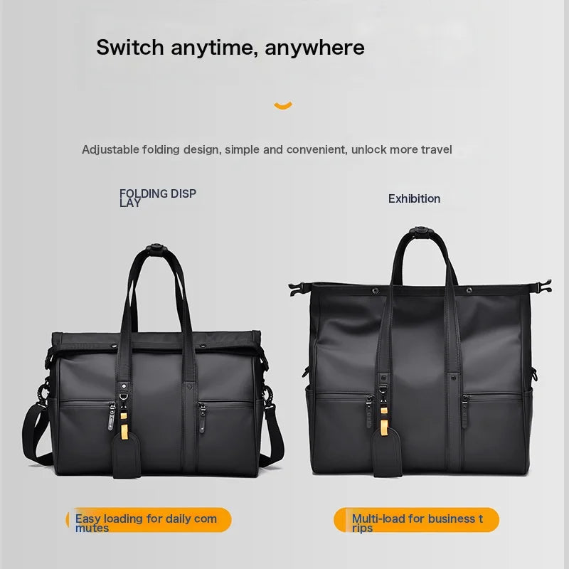 Sports Bag And Leather Dry Large Luggage Waterproof Feel Men'S Fitness Handbag Business Bag Capacity And Bag Trip Separation And Travel Women'S Wet