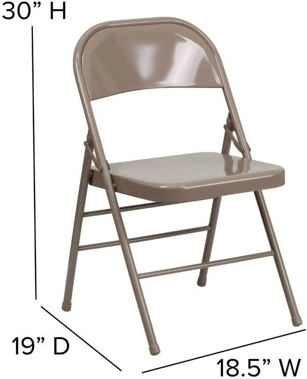 Triple 2 Folding Pack HERCULES special edition Chair Metal Series Braced Hinged Beige & Double