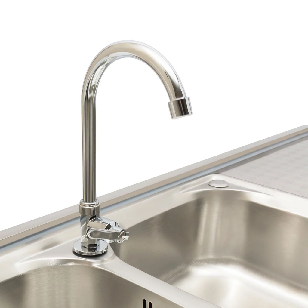 Faucet+Drainpipe with Kitchen trendy Sink Stainless Basin Double Aiqidi Prep & Freestanding Bowl Sink Steel Commercial Utility Restaurant