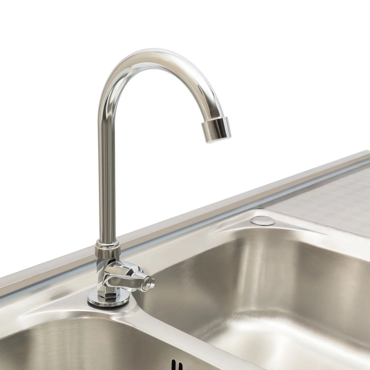 Faucet+Drainpipe with Kitchen trendy Sink Stainless Basin Double Aiqidi Prep & Freestanding Bowl Sink Steel Commercial Utility Restaurant
