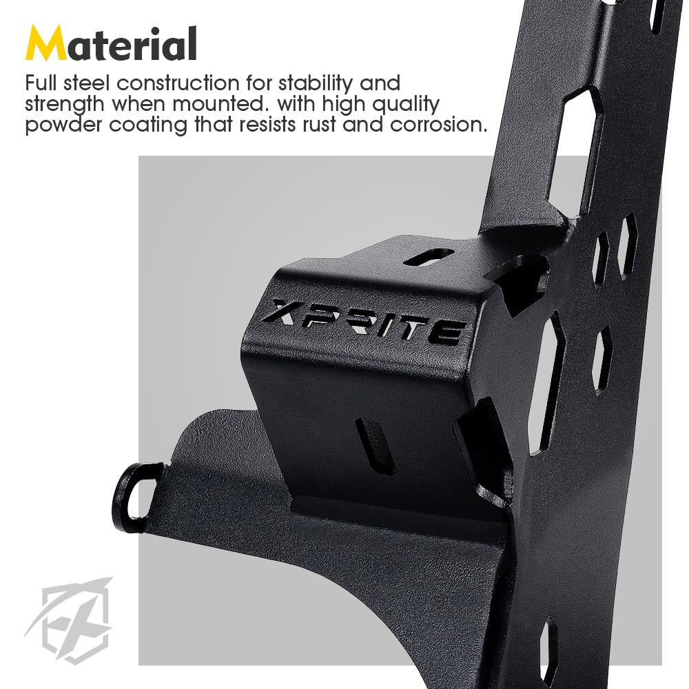 Brackets & Gladiator Windshield Light Front 2018+ Bar Xprite Universal JL Wrangler Mounting type JT fit Jeep