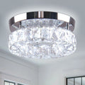 Light Fixtures LED 6000K Mini Crystal for trendy Diisunbihuo Chandelier 9.8" Hallway Kitchen Ceiling 15 Flush Fixture Lamp Mount Ceiling W Foyer Round Light