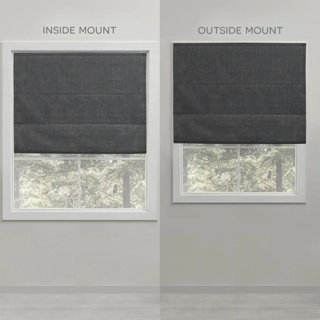 Total Home 34"x64", classic Blackout Roman Exclusive Shade, Esme Silver