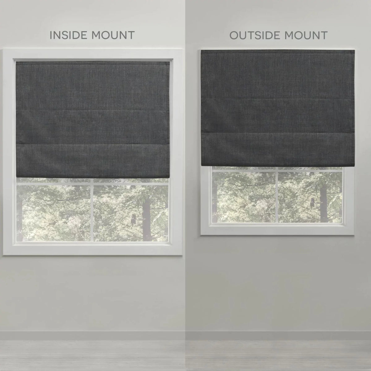 Total Home 34"x64", classic Blackout Roman Exclusive Shade, Esme Silver