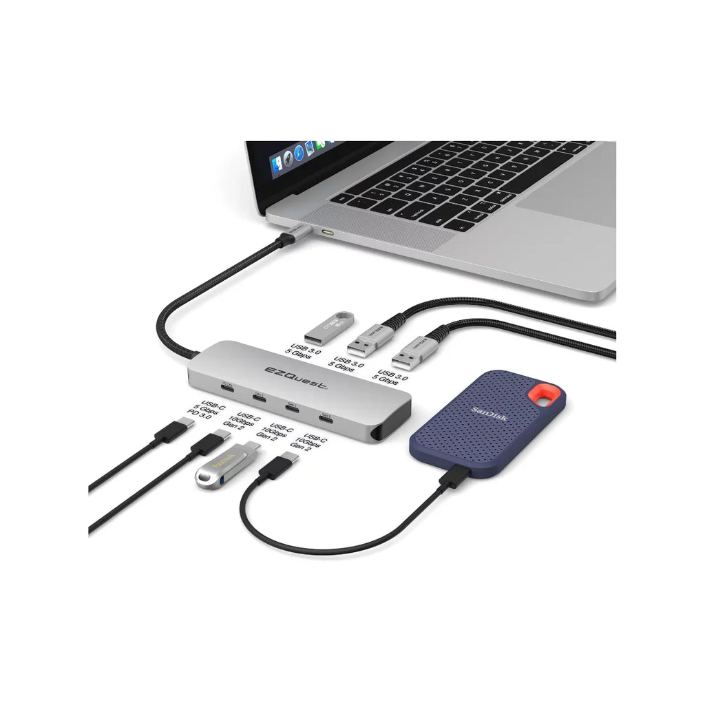 Ports USB-C Adapter EZQuest Gen Hub 7 2