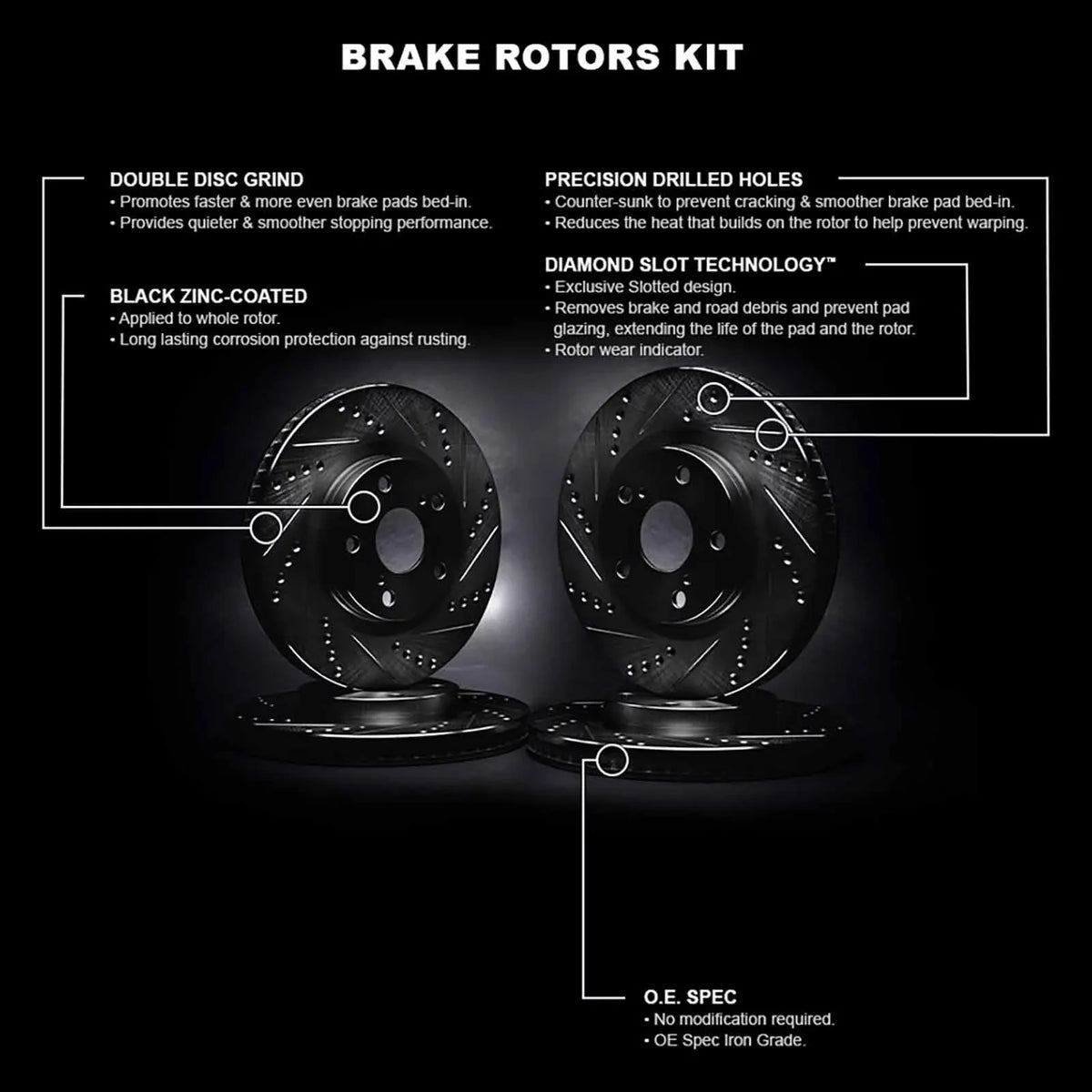FOCUS, D/S select: FORD 2012 Concepts Fits FOCUS Rotor R1 54245 Brake FORD Concepts SE Whpn2 R1 Black 2013-2018
