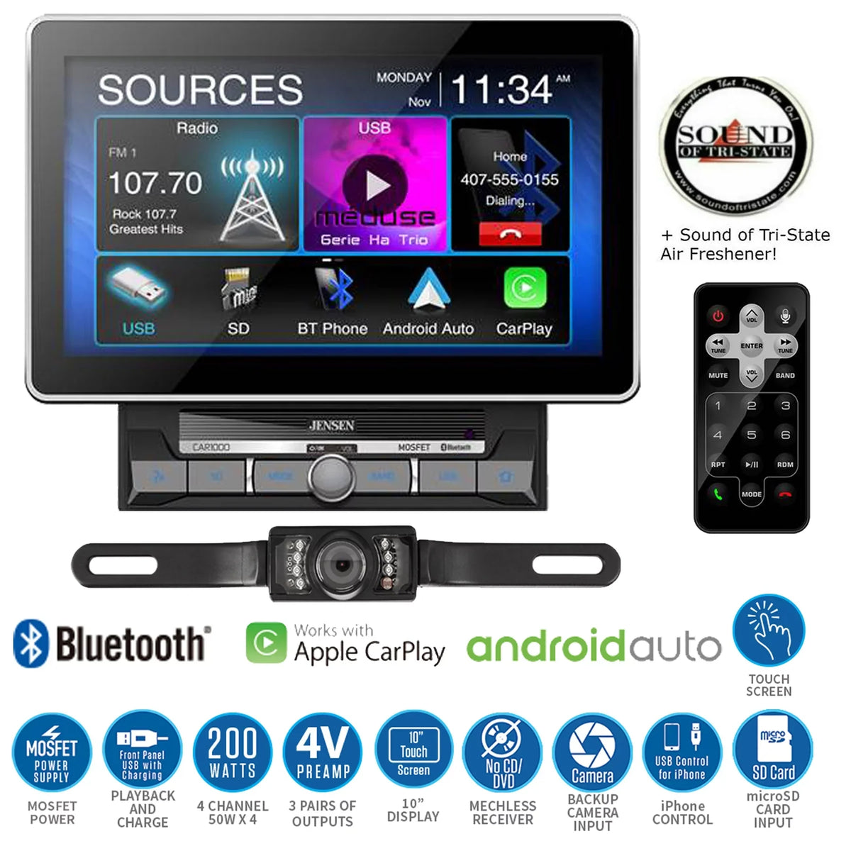 Multimedia License Receiver w/ special edition up CAR1000 Digital Jensen Back- Plate Camera