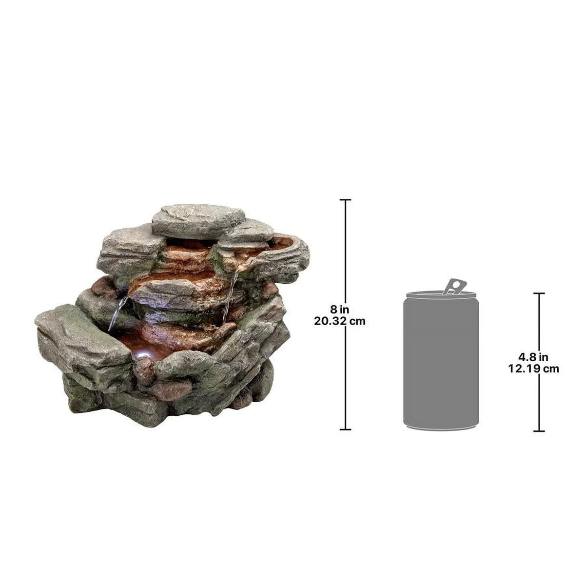 Creek Design Waterfall Cascading Tabletop Fountain Toscano