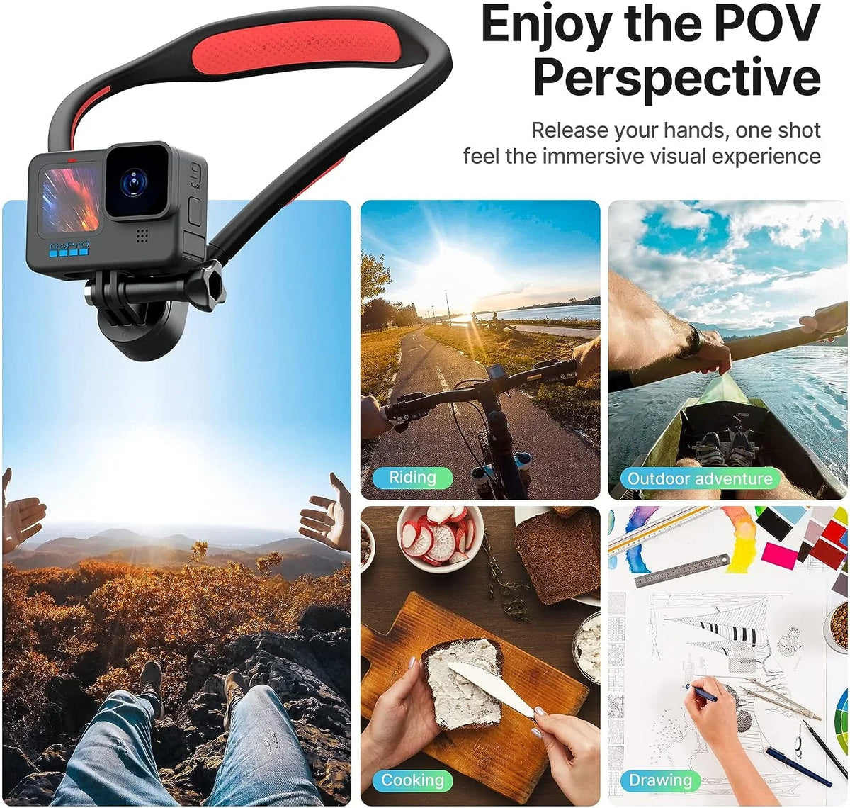 Holder, for POV Go-Quick ULANZI Compatible GoPro Magnetic new Necklace Mount Mount Neck II with Camera GoPro