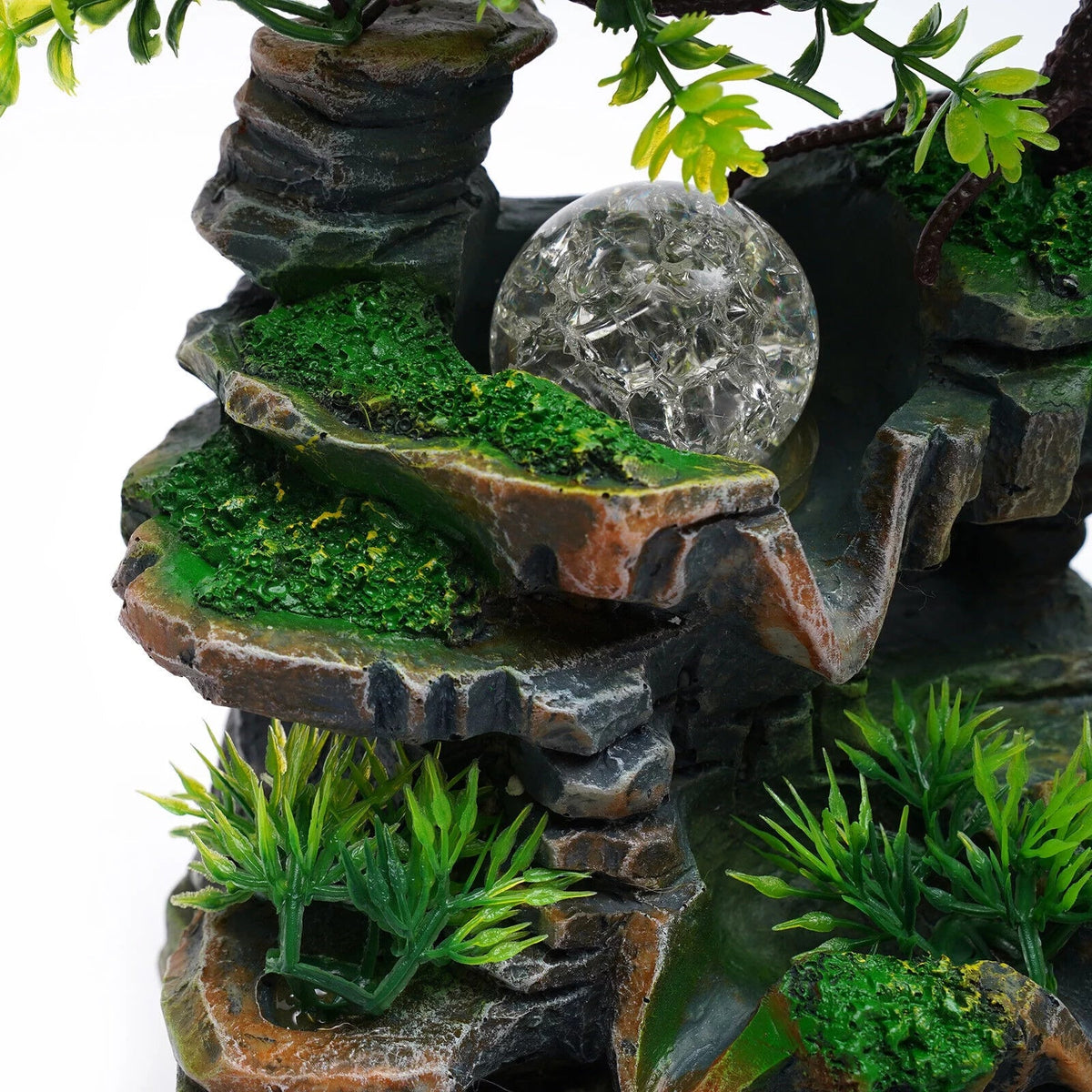 Indoor Shui with ZhdnBhnos Water Light Ornament Table Zen Fountains Rockery Decoration LED Feng Waterfall Desktop