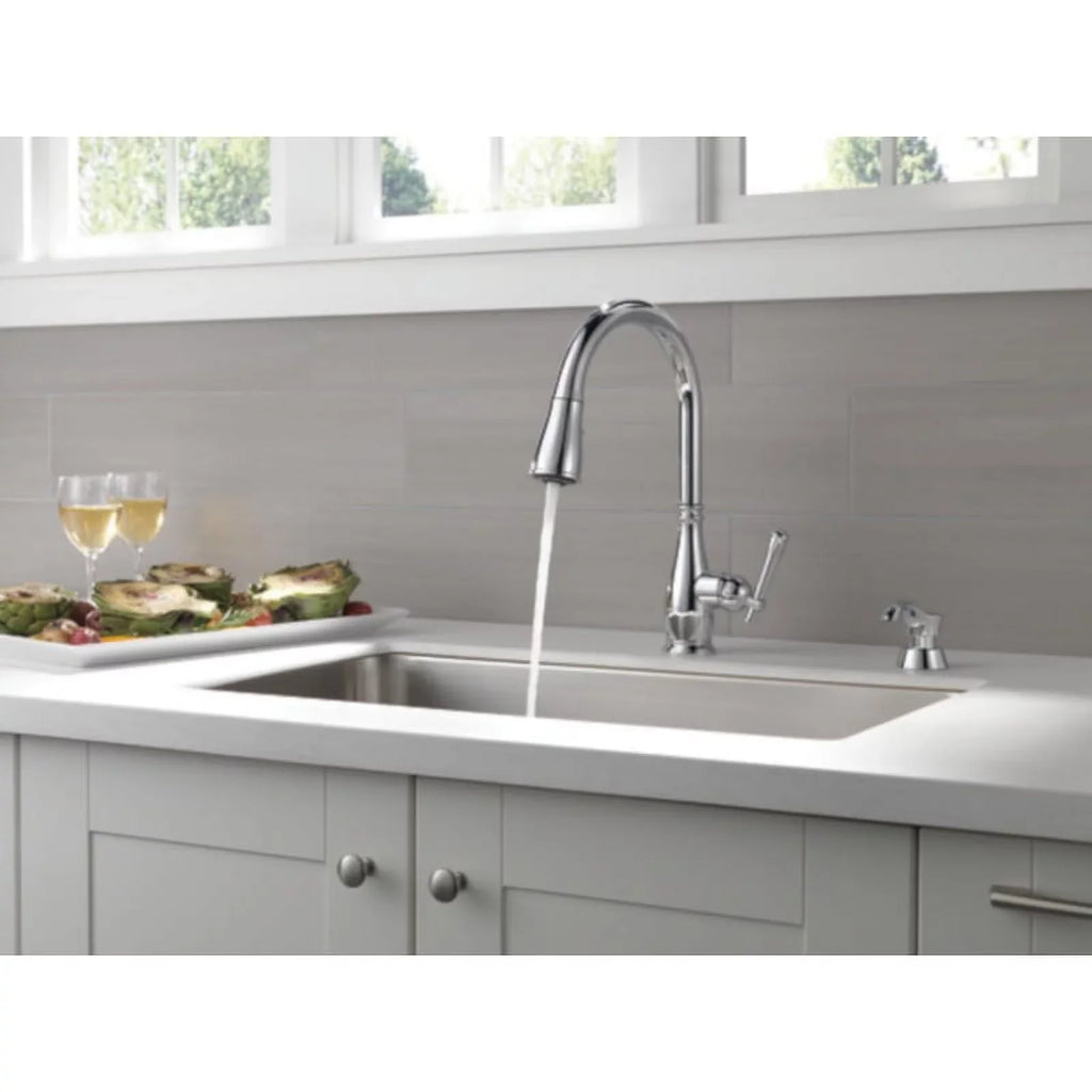 Charmaine Kitchen Handle One Chrome Delta Faucet Pulldown