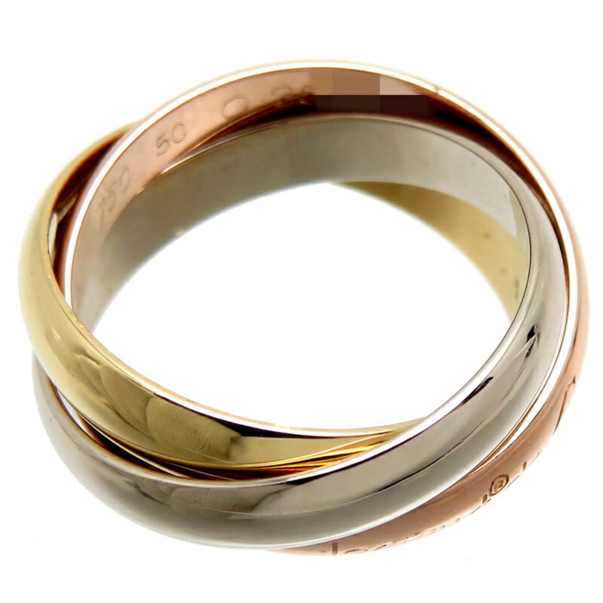 750 Ring, Ladies new Trinity Cartier Yellow Size Gold, #50 10 (Good) Pre-Owned