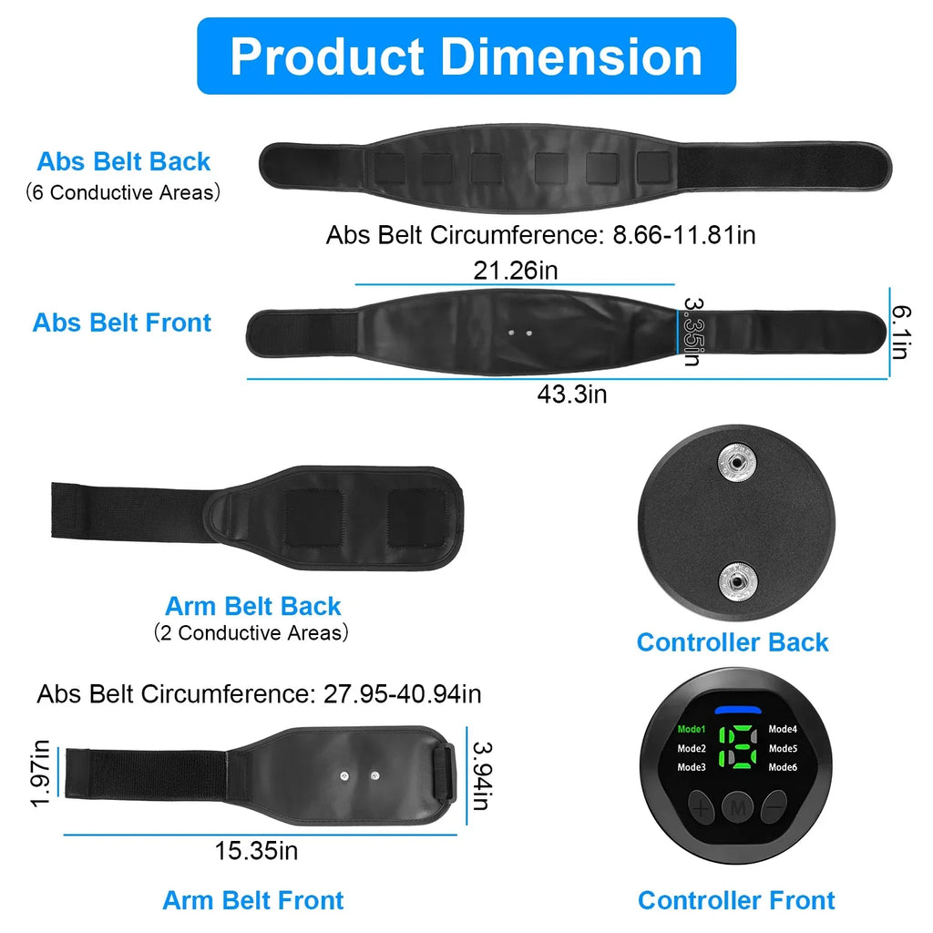 ABS Office Equipment Training Stimulator Intensity 18 trendy Levels with iMounTEK Fitness Muscle Home 6 Abdominal Modes