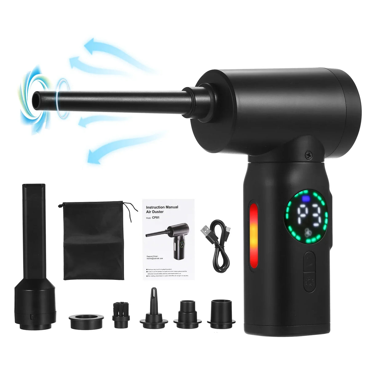Air Cars, Dust 100W Pinnaco More Brush and Electric Duster Blower trendy Compressed Efficient Motor Cleaner - for Computers,
