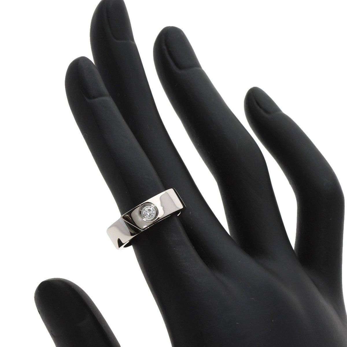 Pre-Owned K18 #48 Ring, Gold, Women's, 1P Anniversary CARTIER White Diamond (Good) Cartier